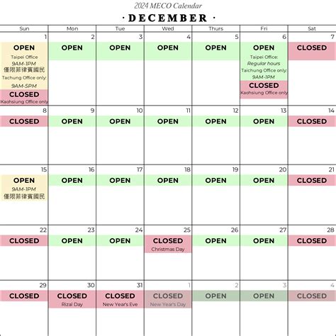 meco taichung schedule 2024|Manila Economic & Cultural Office .